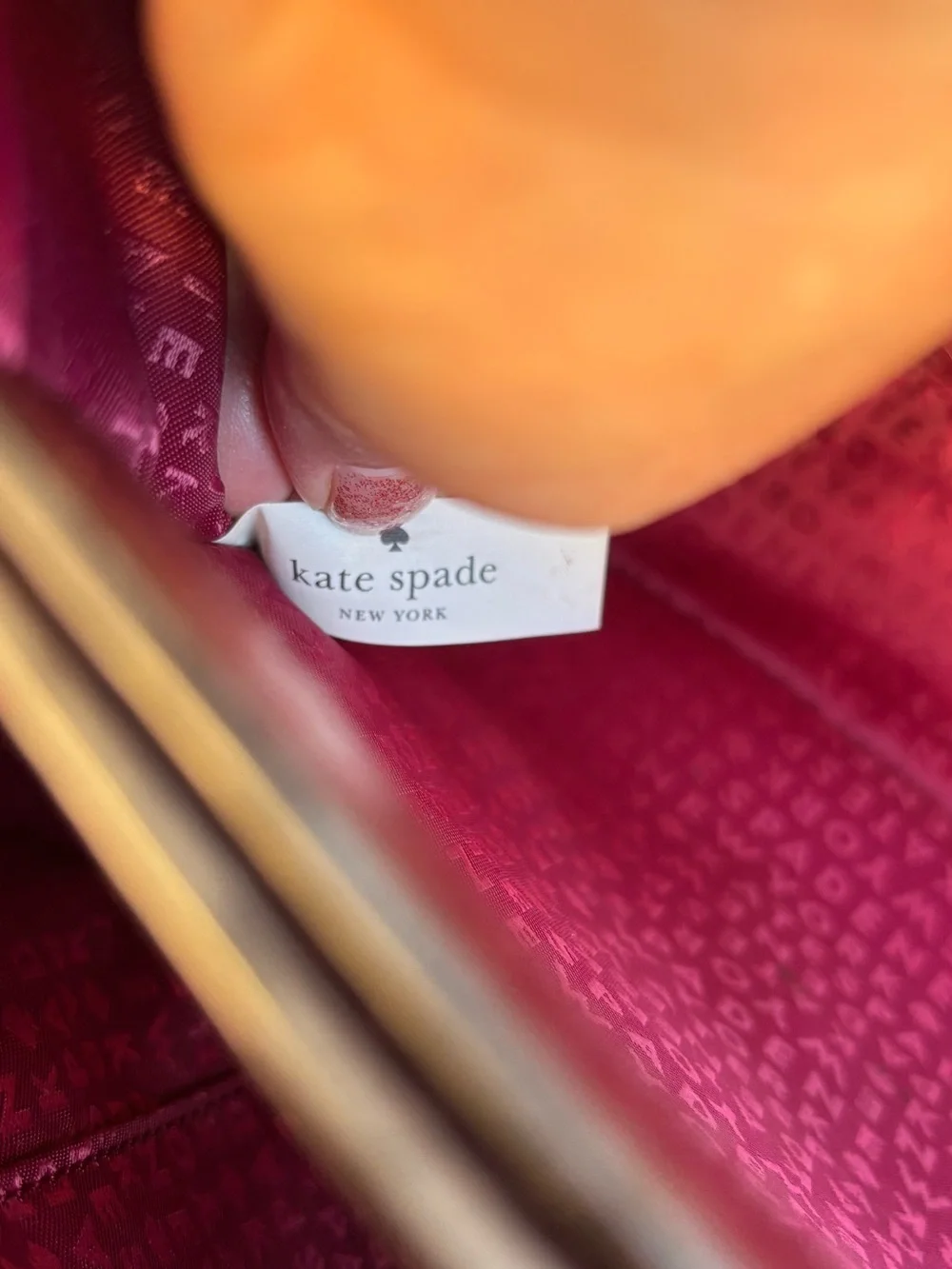 Kate Spade Red Plum Bordeaux Mira Street Keran Calf Hair Leather Purse
